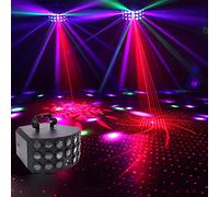 Disco Light, Three-layer LED 9-color Butterfly Light, DMX512 With Remote Strobe, Sound Activated Flash DJ Stage Light, Suitable For Bar KTV Wedding Christmas MXCZZ
