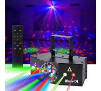 Disco Lights, Ball Party DJ Strobe Light Stage Laser Lights for Parties Support DMX512 and Sound Activated Indoor for Dance Floor Birthday Rave Bar Karaoke KTV Xmas Christmas Wedding Show Club