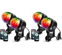 Disco Lights Disco Ball,Litake 4 Pack Party Lights Remote Control DJ Stage Lights 3W 3 Colours 7 Mode Sound Activated Strobe Lighting for Xmas Party Pub Wedding Club Show