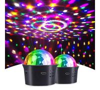 Disco Lights for Parties Sound Activated Rechargeable Mini Disco Ball Party Light,Car DJ Ball Lights LED Stage Colors Lights for Party Kids Birthday Club Family Gathering Halloween Christmas