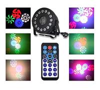 Disco Lights, Led Full Color Par Lights Multi-pattern Stage Lighting Show Wedding Stain Background Christmas Projection Light LYLZZ