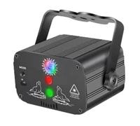 Disco Lights Mini RGB Laser Projector Stage Light DJ Disco LED Lamp USB Rechargeable UV Sound Strobe Stage Effect Wedding Xmas Holiday Party For DJ Club Brithday KTV Festival Home(USB,3 Hole 60 Patter