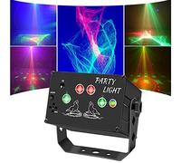 Disco Lights, New Upgraded USB DJ Party Northern Lights,Sound Activated 120 LED Patterns and Strobe Flash Effects with Remote Control for Holidays, Parties, Halloween and Christmas (Black)