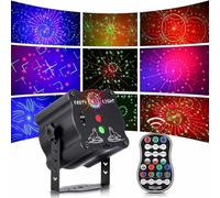Disco Lights Party Lights, Sound Activated Strobe Lights Stage Effects for Home, LED DJ Light for Kids Parties Christmas Birthday Karaoke KTV Bar Indoor Projector, 60 Patterns with Control