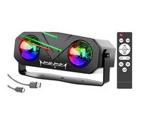 Disco Lights Party Lights with Sound Activated Rotating Disco Ball, Star Projector Ocean Wave Light, 5-in-1 LED DJ Light with Remote Control for Home Party Club Birthday Christmas Decorations