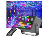 Disco Lights,Pro 6 in 1 Party Lights Sound Activated with RGB&OGB Disco Balls,Galaxy Projector,Ocean Light, Pattern Light Show-Perfect for Disco Glow Party Rave Dance Party Birthday Gifts