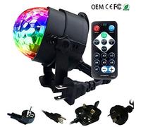 Disco Lights, Remote Control Small Magic Ball Stage Lights Mini Led Colorful Lights DJ Voice Control Lights Flash Party Christmas Projection Lamp MXCZZ
