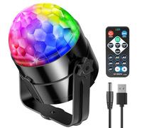 Disco Lights,RIYO 360°Rotation Sound Activated Disco Ball Light with Remote Control,Party Lights for Indoor Room Birthday Dance Karaoke Decorating(1 Pack)