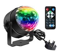 Disco Lights, SEBRUANC Mini Disco Ball LED Party Lamp Music Controlled Disco DJ 360° Rotating Ball Light 3W RGB Stage Lights with Remote Control for Home Parties Birthday KTV Party Christmas 1pc