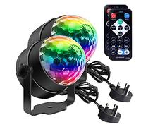 Disco Lights, SEBRUANC Mini Disco Ball LED Party Lamp Music Controlled Disco DJ 360° Rotating Ball Lights 3W RGB Stage Lights with Remote Control for Home Parties Birthday KTV Party Christmas 2pc