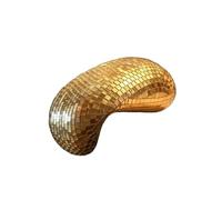 Disco Mirror Ball Melted Wall Art Home Decor Table Sculpture Interior Furniture Drip Vintage Sparkle(Gold)