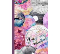 Disco Mirror Ball Notebook: Fun Pretty Aesthetic Women's 100 Page Lined Journal Notepad, 6X9 Size, Pink, Purple, Teenage Girls Gift