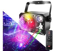 Disco Party Light - 4 in 1 Sound Activated DJ Light with Disco Ball Lights Strobe Stage Effect, Parties Lights for Home Birthday Dance Karaoke Show Bar DJ KTV Club Christmas Festival Gifts