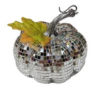 Disco Pumpkin - DJ Light Disco Ball, Cool Silver Lighting Sphere, Rotating Decorative Party Accessory, Shiny Reflective | Creative Stage Lighting for Birthday Events, Club, Wedding Party Decor
