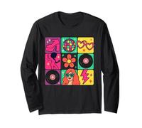 Disco Queen 80's Retro Vintage Dancing Costume Women Girls Long Sleeve T-Shirt