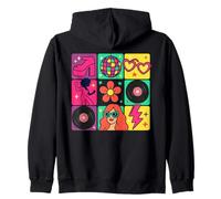 Disco Queen 80's Retro Vintage Dancing Costume Women Girls Zip Hoodie