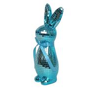 Disco Rabbit Statue - Mirror Glass Mosaic Bunny Ornament | Reflective Easter Decoration - Foam Decorative Figurine for Home Party Display, 24cm Shiny Rabbits Centrepiece Spring Tabletop Accent