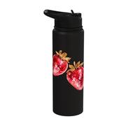 Disco Strawberry Berry Aesthetic Retro Fruit Sweets Berries Stainless Steel Insulated Water Bottle