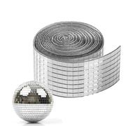 Disco Tiles, Disk Glass Mosaic Mosaic Mirror That Can Be Cultured, Easy To Install, Heat Resistant DIY Accessories, Ceiling, Kitchen, Reflective Wall Fli