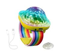 Disco USB Ball Wristband | Rechargeable Bracelet Strobe Light | Disco Ball Light | Sound Activated LED Light Clock | Portable Colorful Flashing Atmosphere Lights for Club KTV Dance (Yellow)