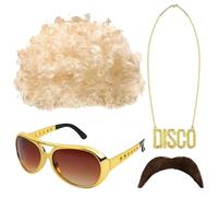 Disco Wig - Cosplay Synthetic Hair System Realistic Fiber Styling Lightweight Adjustable Cap Design Costume Hairpiece Long Tail Wig for Men Party Role Play and Ve