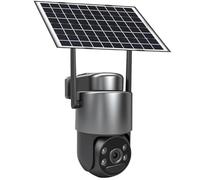 Discoball 2K/3MP WiFi Security Camera Outdoor Wireless, Solar Outdoor Camera, Home Surveillance with Panoramic PTZ, Automatic Tracking, Colour Night Vision, Light&Sound Alarm, 2-Way Audio, 2.4 GHz