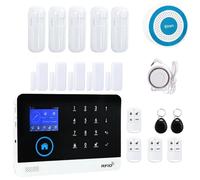 Discoball Alarm Home Security System,Wireless Alarm System with Motion Sensor, Door/Window Sensor & Remote Control, Works with Smart Life, Tuya App & Alexa, No Monthly Fee -19 Pieces Kit