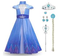Discoball Elsa Dress, Princess Costume, Elsa Classic Travel Dress, Fancy Costume For Halloween, Christmas, Birthday Party/Pageant/Bridesmaid (6-7 Years)