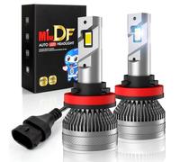 Discoball H11 Headlight Bulbs, 80W 12000LM 6500K Cool White for Led Headlight Bulb - Plug & Play Mini Size Car Headlights with Built-in Turbo Fan, IP68 Waterproof, Easy Installation (2Pcs)