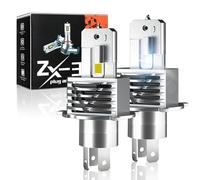 Discoball H4 Headlight Bulbs, 80W 12000LM Cool White 6500K for Led Headlight Bulbs 1:1 Size Plug and Play Conversion Kit with IP68 Waterproof & Built-in Turbo Fan & High Low Beam (Pack of 2)