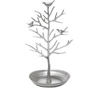 Discoball - Jewellery Display/Stand/Holder - New Antique Silver Bronze Birds Tree Earring Necklace Bracelets Jewelry Holders Hanging Organiser Rack Tower(Ancient Sliver)