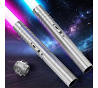 Discoball Kids Lightsaber with 20 Colors, USB Rechargeable Lightsaber Sabres with Sounds Mode for Girls Boys (2PCS)
