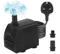 Discoball Submersible Water Pump 15W 210GPH 800L/H Ultra-Quiet Mini Fountain Water Pump with 2 Nozzles Replacement Pump for Pet Fountain Aquarium Fish Tank Pool Garden Features Statuary Hydroponics