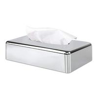 Discoball Tissue Holder Rectangular Tissue Box Cover Mirror Tissue Dispenser Holder Bathroom Tissue Organizer Stand for Home Office and Car (Silver)