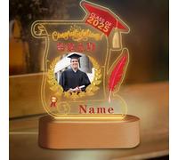 Discodes Personalized Graduation Gift Night Light Class of 2025 Graduation Gift for Junior High School College Teachers and Classmates(Red and Gold)