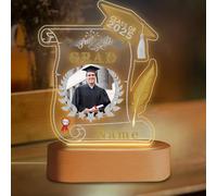Discodes Personalized Graduation Gift Night Light Class of 2025 Graduation Gift for Junior High School College Teachers and Classmates(Champagne and Silver)