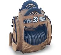 Discology Disc Golf OG V2 Disc Golf Bag | 26+ Disc Capacity | Premium Disc Golf Backpack Bag | Tough, Durable Design | 2 Large Top and Side Compartments | Top Patch Panel with Two Patchs Included