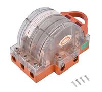 Disconnect Knife Switch 3 Pole Double Throw, AC380V, 225A Electrical Safety Disconnect Switch - Transparent Housing, Reinforced Blade Clamps, Industrial Use