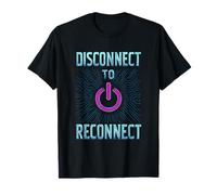 Disconnect to Reconnect Digital Detox Tech Art T-Shirt