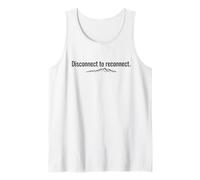 Disconnect to Reconnect Minimalist Mountain Nature Tank Top