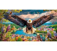 discord_Bald Eagle Recycled Paper Puzzle for Adults 1000 Pieces - Educational Challenge & Wall Decoration 38x26/1000pcs
