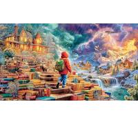 discord_Book-World Jigsaw Puzzles for Adults: 1000-Piece Recycled Cardboard Decoration 38x52cm/1000pcs