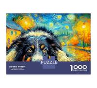 Discord_Border Collie 1000 Piece Cardboard Jigsaw Puzzles Every Piece Unique, Cute Animalsfor Family Unique Perfectly-Fitting Pieces Unique Perfectly-Fitting Pieces 38x26cm/1000pcs