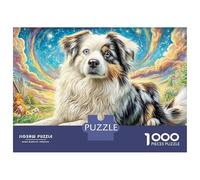 Discord_Border Collie Jigsaw Puzzle for Adults 1000 Pieces for Loved Ones Cute Animals Wall Art Colorful Artwork Vibrant Imagery Perfectly-Fitting 52x38cm/1000pcs