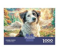 Discord_Border Collie Jigsaw Puzzle for Adults 1000 Pieces for Loved Ones Cute Animals Wall Art Colorful Artwork Vibrant Imagery Perfectly-Fitting 38x26cm/1000pcs