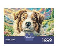 Discord_Border Collie Jigsaw Puzzle for Adults 1000 Pieces for Loved Ones Cute Animals Wall Art Colorful Artwork Vibrant Imagery Perfectly-Fitting 38x26cm/1000pcs