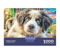 Discord_Border Collie Jigsaw Puzzles for Adults 1000 Piece Cute Animals Puzzle Educational Games Home Decoration Puzzle Puzzle The Whole for Women, Gifts for Men 70x50cm/1000pcs