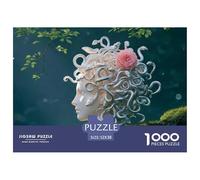 Discord_sinoshow_24085_3d_render_of_ai_medusa_with_silver_metallic_scal_24b26a0e-0314-48bc-b913-207455eedd21_1 1000 Pieces Puzzles Impossible Hard Difficult Jigsaw Puzzle, Unique Challenging Educatio