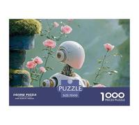 Discord_sinoshow_24085_a_beautiful_female_robot_with_white_armor_and_go_920a5b69-2419-4f68-9139-ec1d90b85dc4_1 1000 Pieces Jigsaw Fun Challenging & Brainteasing Jigsaw Puzzle, Stress Releasing Family