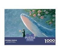 Discord_sinoshow_24085_a_blue_whale_with_white_stripes_is_seen_from_the_b26f0cdc-2f66-470f-83ea-762d2bf4be2a_3 1000 Pieces Jigsaw Fun Challenging & Brainteasing Puzzle Game, Stress Releasing Family G